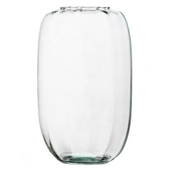 Szklany wazon W-599H optyk H:30cm D:19cm