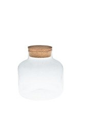 Szklany wazon W-395A+korek H:21,5cm B:21,5cm SALE