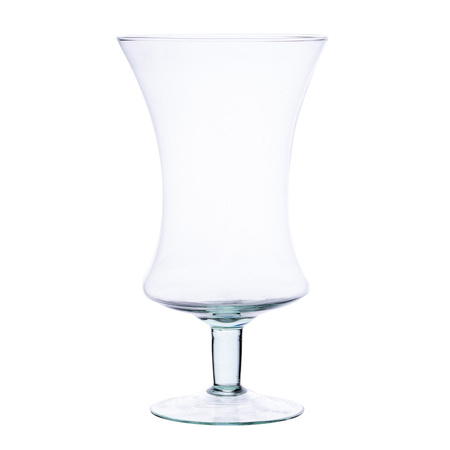 Szklany wazon na stopie W-136 H:25cm D:14cm