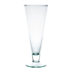 Szklany wazon na stopie W-119 H:35cm D:10cm