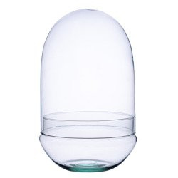 Szklane terrarium jajko W-527A+W-527 H:30cm D:18,5cm OUTLET