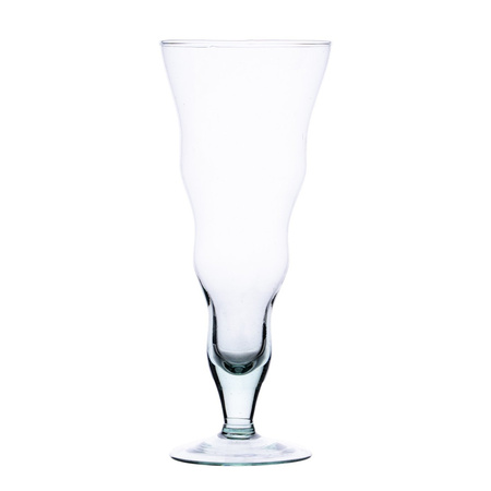 Szklany wazon na stopie WST-6 H:27cm D:11cm