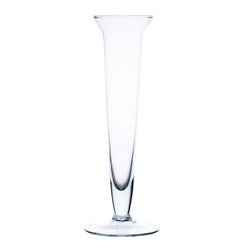 Szklany wazon na stopie W-122 H:27cm D:9cm