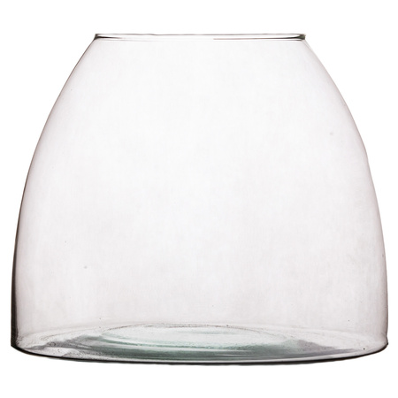 Szklany wazon W-440C H:20,5cm D:25cm