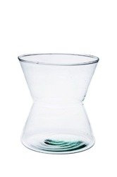 Szklany wazon klepsydra W-195D H:17cm D:15,5cm