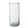 Szklany wazon tuba optyk H:30cm D:14cm SALE
