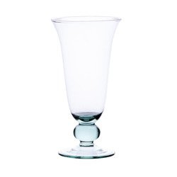 Szklany wazon na stopie W-201B H:21,5cm D:11cm