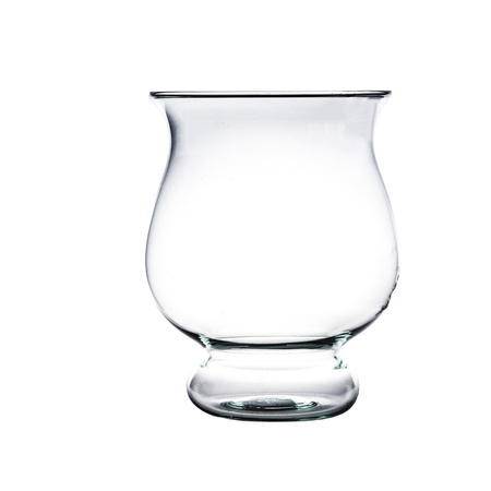 Szklany wazon W-202A H:20cm D:16cm