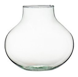 Szklany wazon W-591 H:24cm D:26cm
