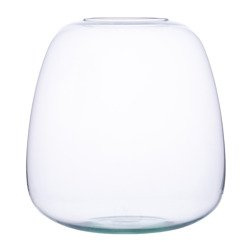Szklany wazon W-557A H:24,5cm D:23cm