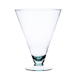 Szklany wazon na stopie W-ST 23/18 H:23cm D:18cm