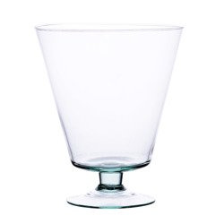 Szklany wazon na stopie WD-3 H:21cm D:18cm