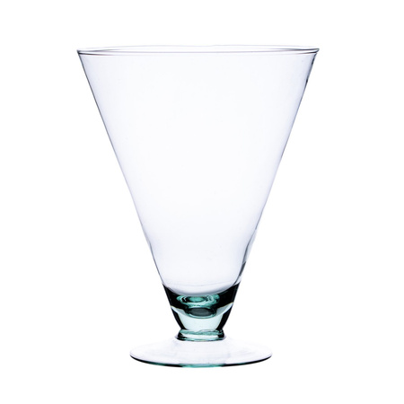 Szklany wazon na stopie W-ST 15/12 H:15cm D:12cm