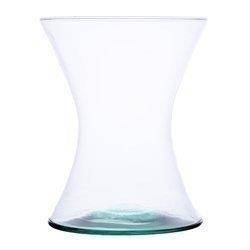 Szklany wazon W-55H H:18cm D:14,5cm