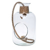 Szklane terrarium W-467 boczny otwór+korek+sznur H:24,5cm D:14cm