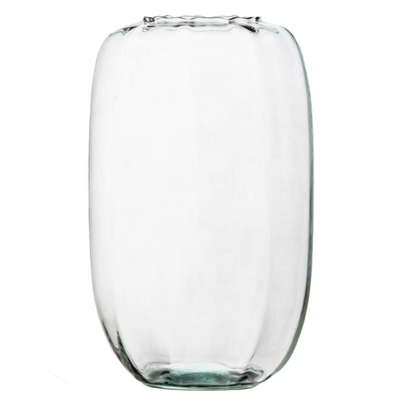 Szklany wazon W-599H optyk H:30cm D:19cm SALE