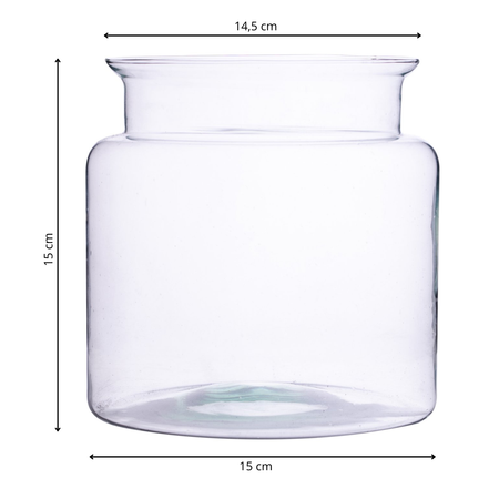 Szklany wazon słój MIA H:15cm D:15cm