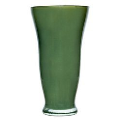 Szklany wazon W-57 H:20cm D:12,5cm Zielony