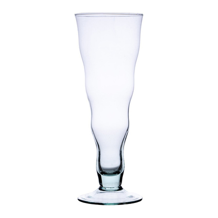 Szklany wazon na stopie W-150 H:29cm D:12,5cm