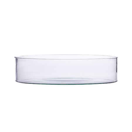 Szklana misa cylinder H:5cm D:22cm