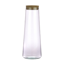 Szklany wazon W-729+korek H:40cm D:14,5cm