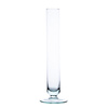 Szklany wazon na stopie W-121 H:27cm D:3,8cm