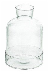 Szklany klosz z bazą W-300C+cylinder H:25,5cm D:17cm