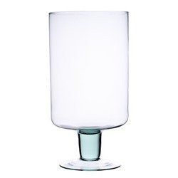 Szklany wazon na stopie W-197 H:35cm D:18cm