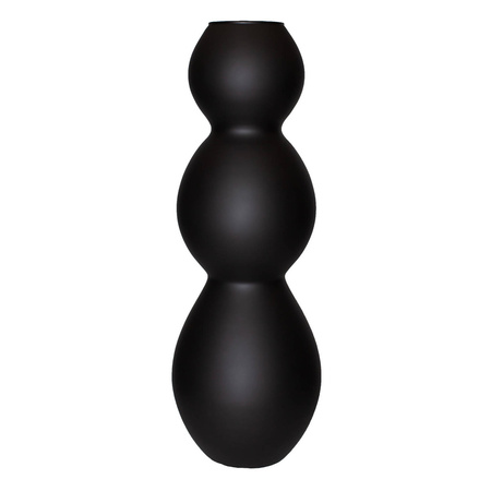 Szklany wazon W-400C czarny mat H:70cm D:24cm