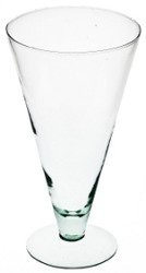Szklany wazon na stopie W-ST 23/10 H:23cm D:10cm