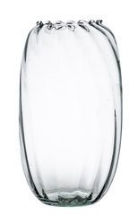 Szklany wazon W-599 optyk H:26cm D:15cm