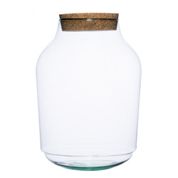 Szklany wazon słój W-474C + korek H:25cm D:17cm