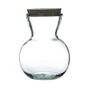 Szklany wazon z korkiem H:18cm D:14cm WM-K015