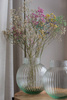 Ryflowany wazon szklany kula W-487B H:23cm D:22cm