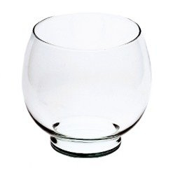 Szklany wazon W-325C H:15cm D:15cm