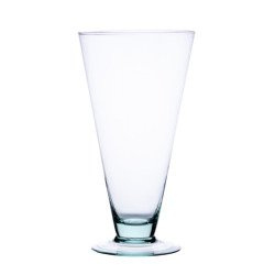 Szklany wazon na stopie W-145 H:25cm D:14cm