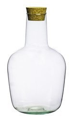 Szklany wazon butelka W-597+korek H:32cm D:18cm