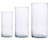 Zestaw szklanych Cylindrów 18x6,5, 20x8,5, 23x10cm
