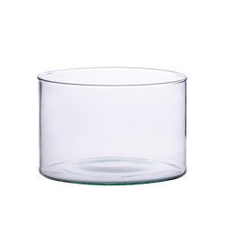 Szklany wazon cylinder H:12cm D:15,5cm