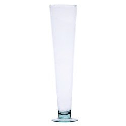 Szklany wazon na stopie W-181B H:50cm D:12,2cm
