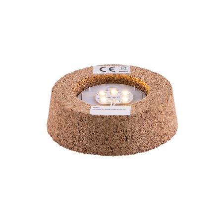 Szklany wazon W-456A + korek LED H:19cm D:19cm