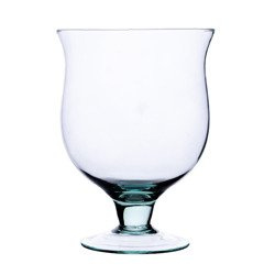 Szklany wazon na stopie W-163 H:20cm D:15,5cm