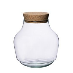 Szklany wazon W-456A1+korek H:19cm D:19cm