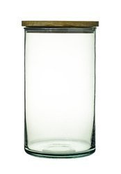 Szklany wazon cylinder H:17cm D:10cm + zatyczka