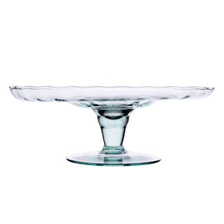 Szklana patera P-7A optyk H:8,5cm D:23cm