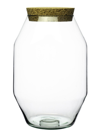Szklany wazon W-587 H:27cm D:17cm+korek SALE