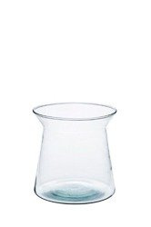 Szklany wazon W-455A H:12cm D;12cm