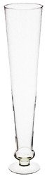Szklany wazon na stopie W-181A H:65cm D:15cm