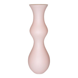Wysoki matowy wazon W-441B pudrowy róż  H:70cm D:23cm