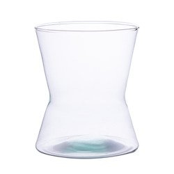 Szklany wazon klepsydra W-195C H:18cm D:12cm